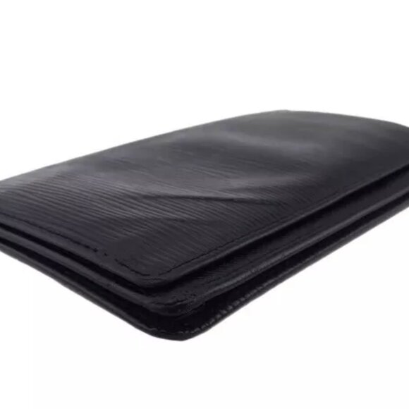 LOUIS VUITTON Bifold Billfold Epi Noir Epi Leather Authentic Used - Picture 3 of 9